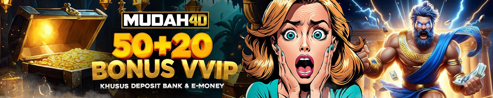 BONUS VVIP 50 + 20 MUDAH4D